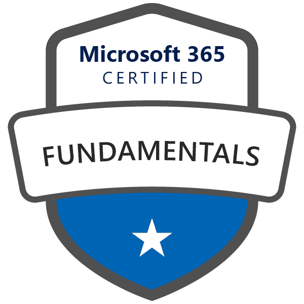 Microsoft 365 Certified: Fundamentals credential badge