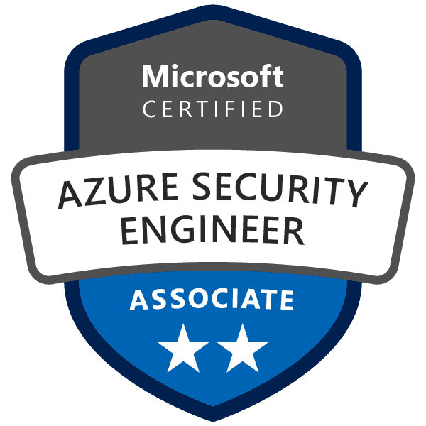 Microsoft Certified: Azure Security Engineer Associate credential badge